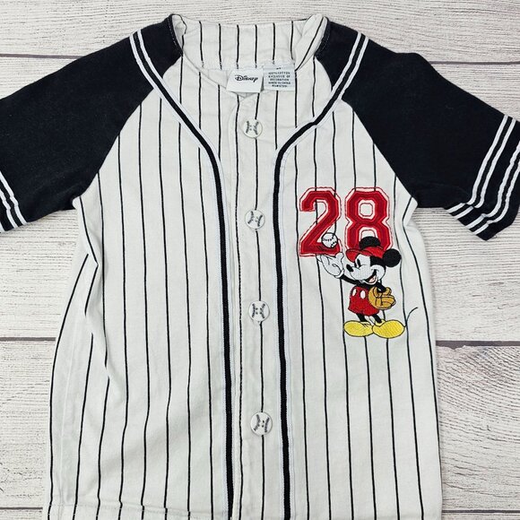 Disney Mickey Mouse 28 Kids Baseball Jersey Shirt Size 3T - Picture 1 of 4